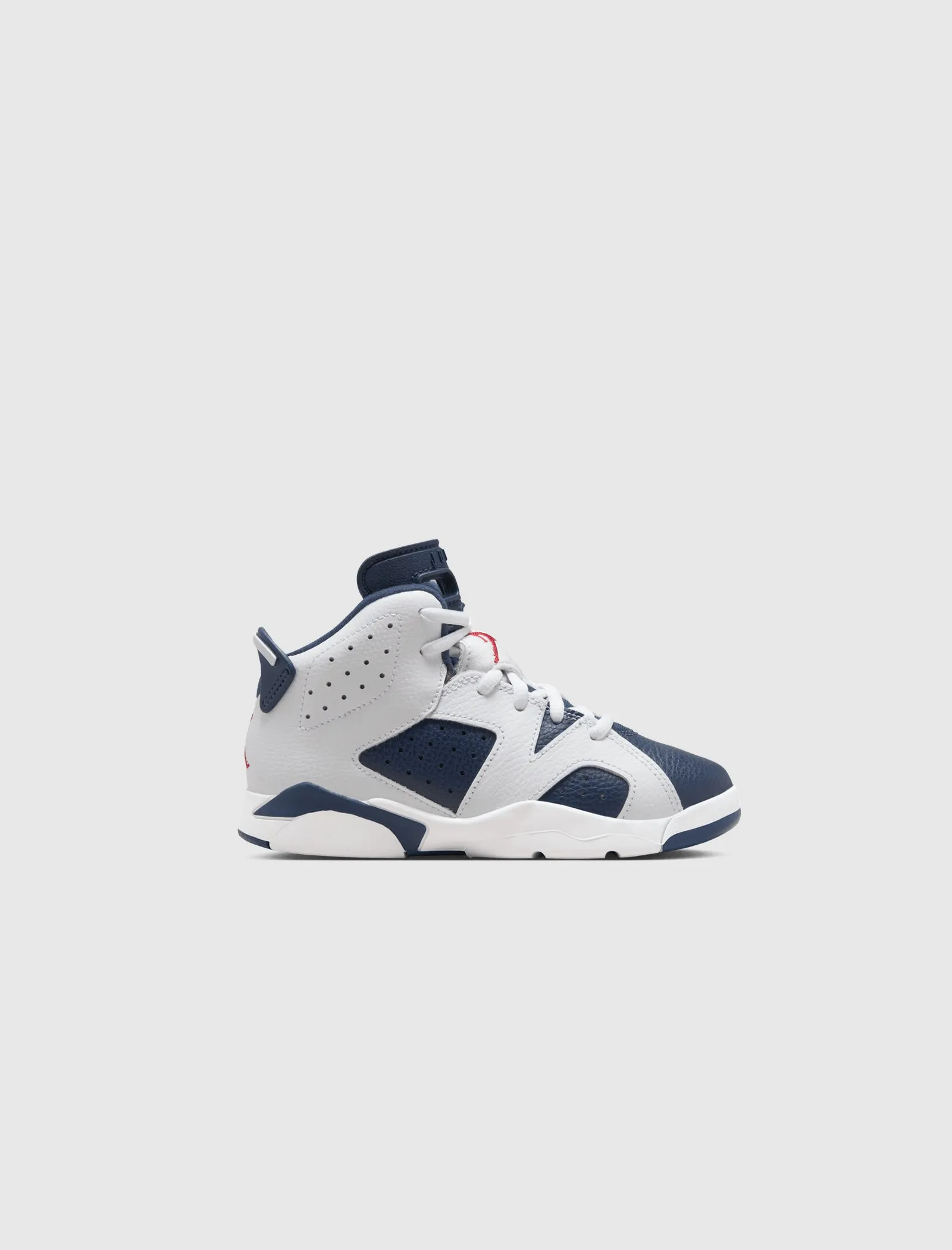 Fire Red Style Base AIR JORDAN 6 RETRO "WHITE/VARSITY RED/MIDNIGHT NAVY" PS