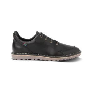 Padded collar Adjustable Fit Veldskoen Birdie Golf Shoe (Black leather with Grey sole)
