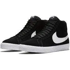 Nike SB Zoom Blazer Mid Shoes - Black/White-White Bold Grip