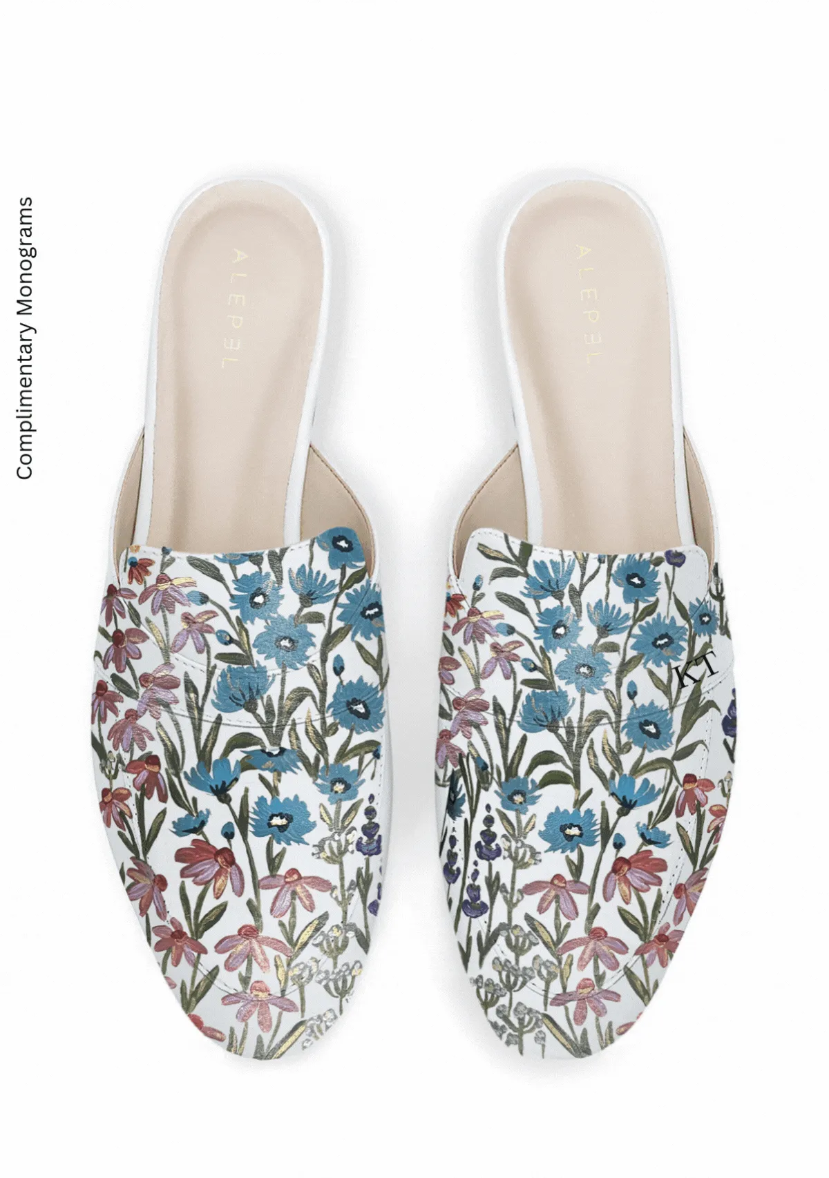 Stylish Look Floral Print White Mule