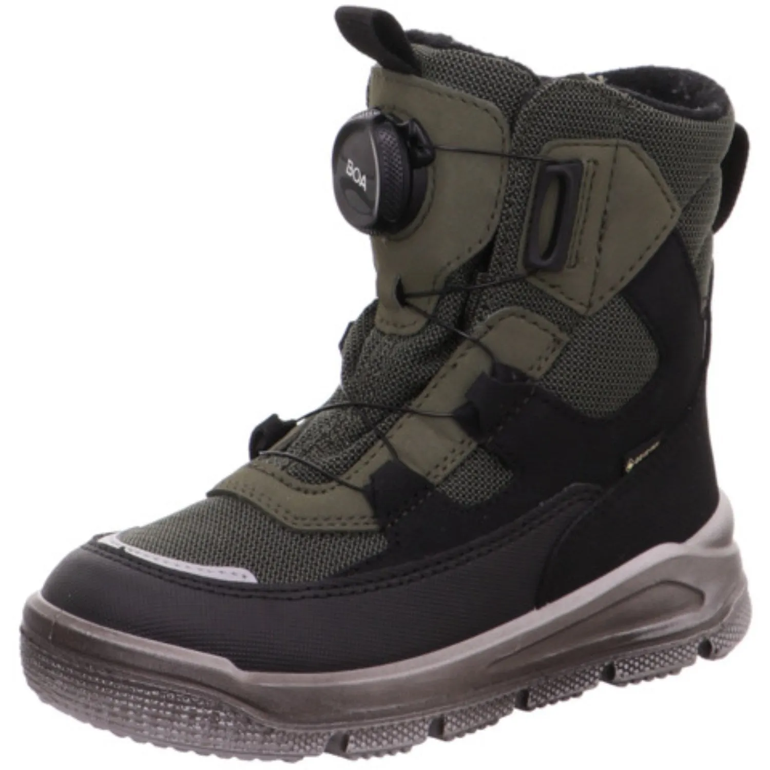 Superfit Black/Green Mars Boots With Warm Lining Frost-Resistant Gear