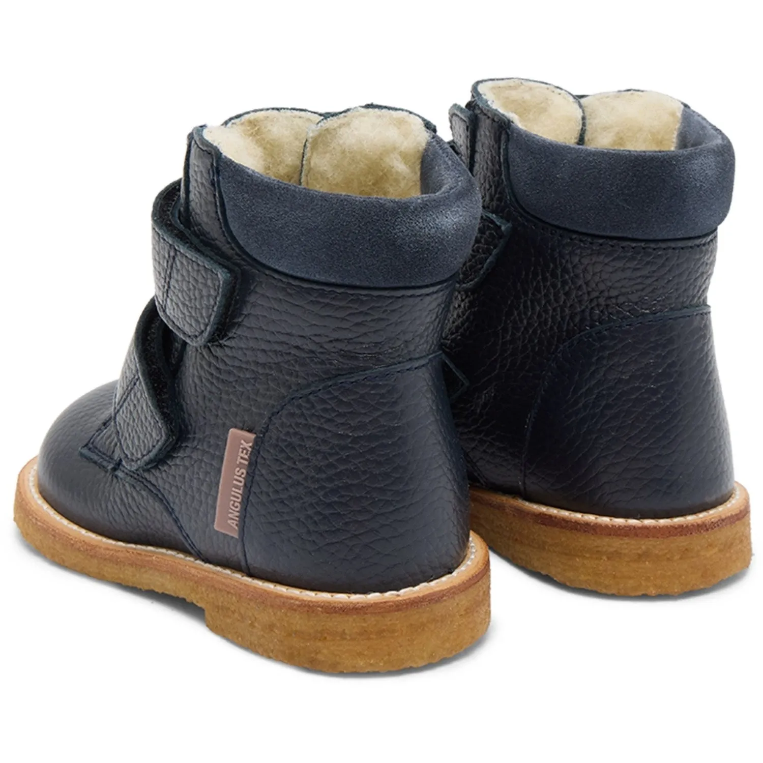 Snow Coverage Boots Angulus Navy/Blue Fog Beginners Tex-Boot Med Velcro Closure