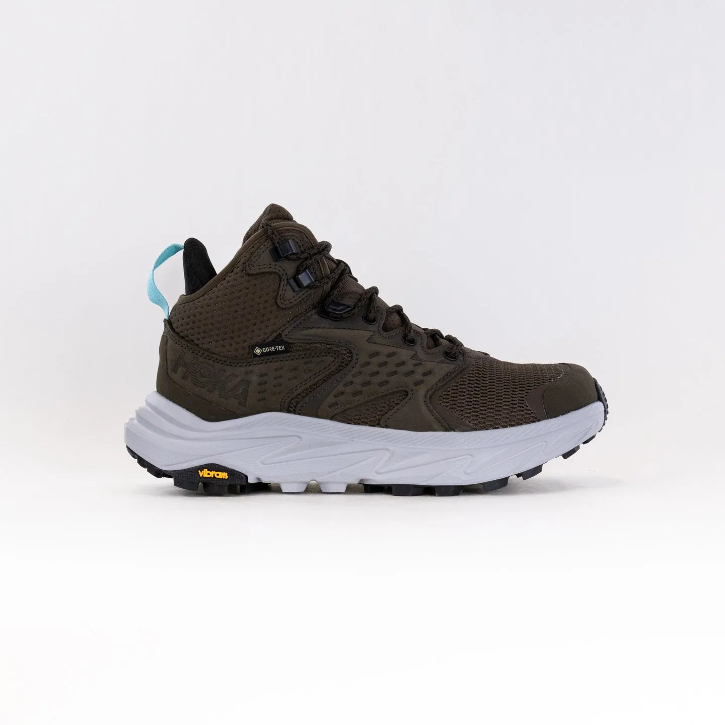 Hoka Anacapa 2 Mid GTX Wide (Women's) - Deep umber / Stardust Shock Absorbing Boots Solid Foundation