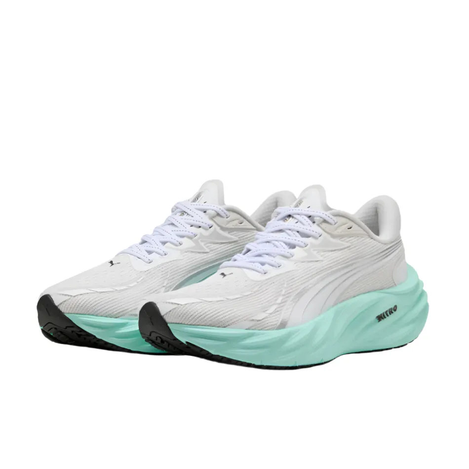 flexible - upper shoes PUMA Women's Velocity NITRO 4 Running Shoes in PUMA White/Mint Melt AW25