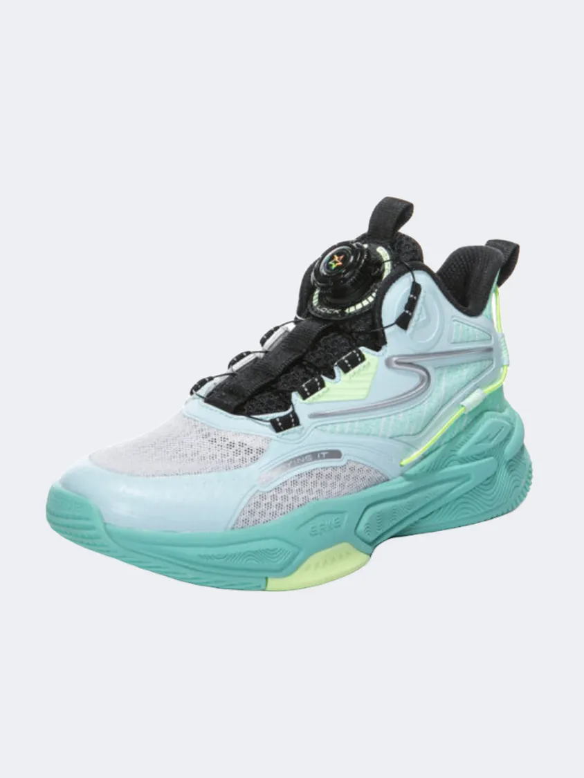 Erke Gs Boys Basketball Shoes Blue/Green/White Bounce Technology Integration