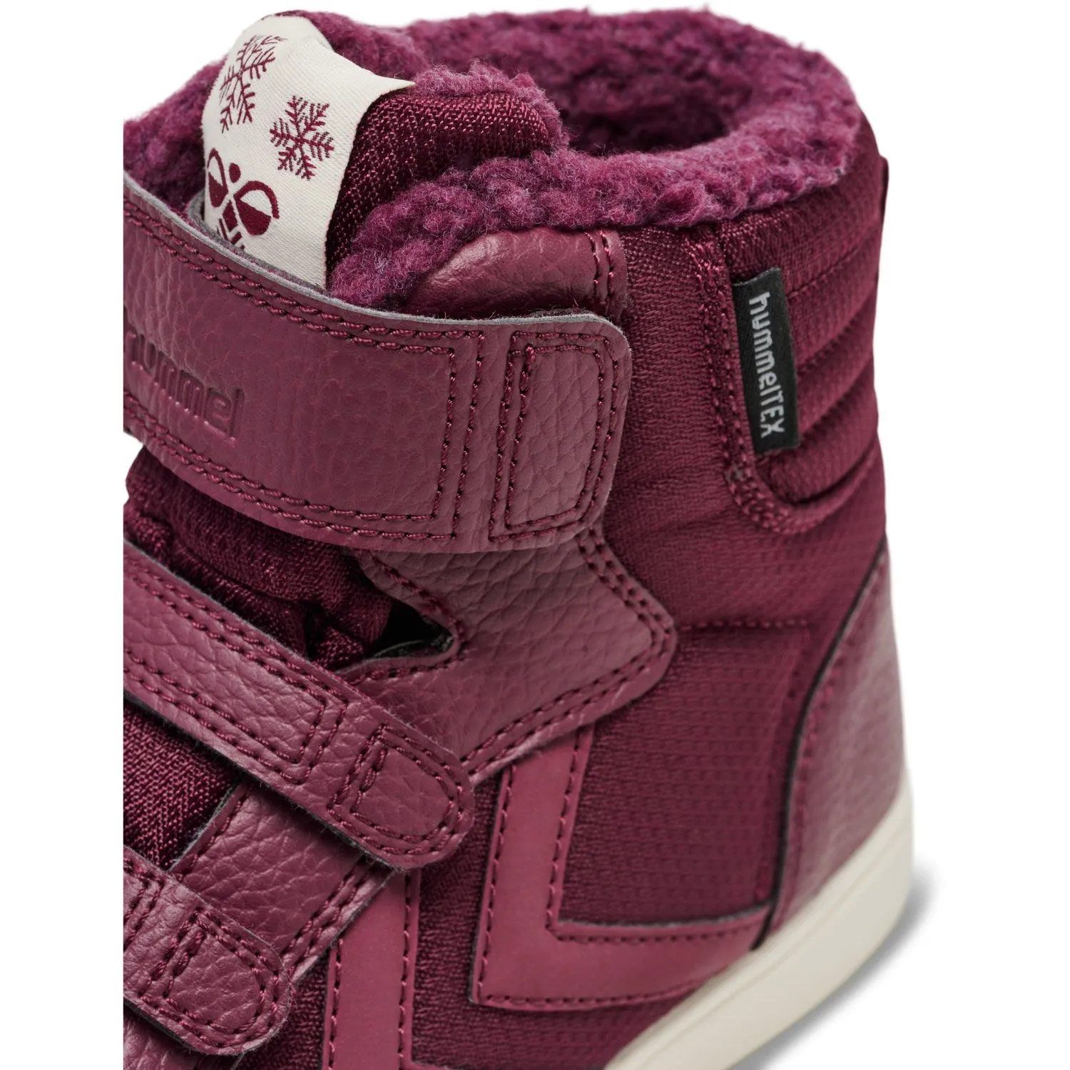Hummel Stadil Super Poly Boots Recycled Tex Jr Catawba Grape Anti-slip Snow Grip Technology