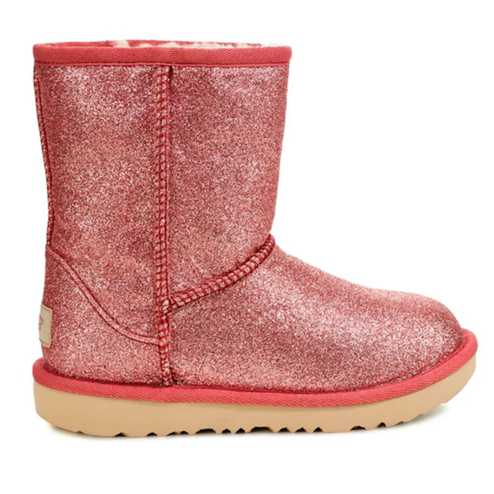 UGG Kids Classic Short Glitter Pink Snow Trekking Outdoor