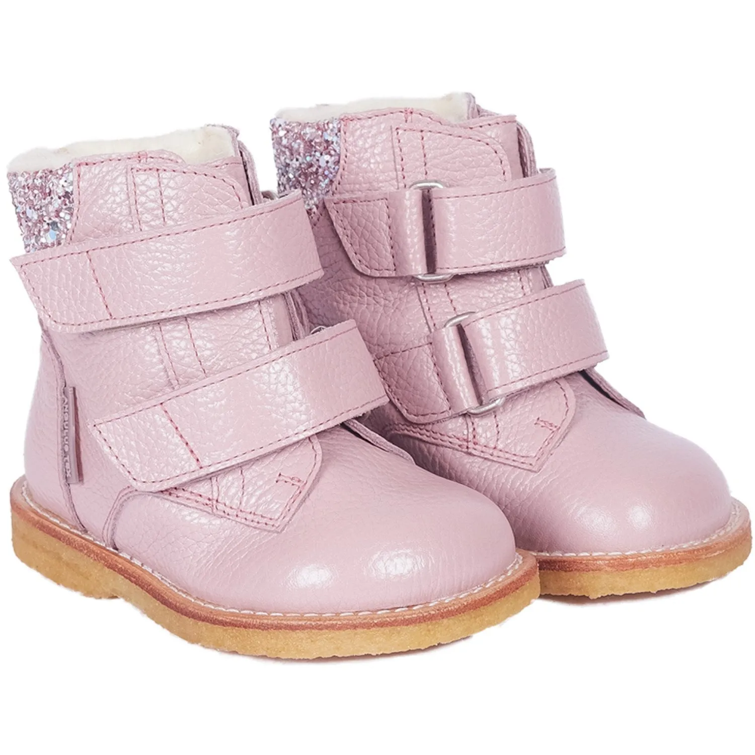Angulus Mauve/Mauve Glitter Tex-Boot Med Glitter Og Velcro Closure Outdoor Trekking Boots Alpine