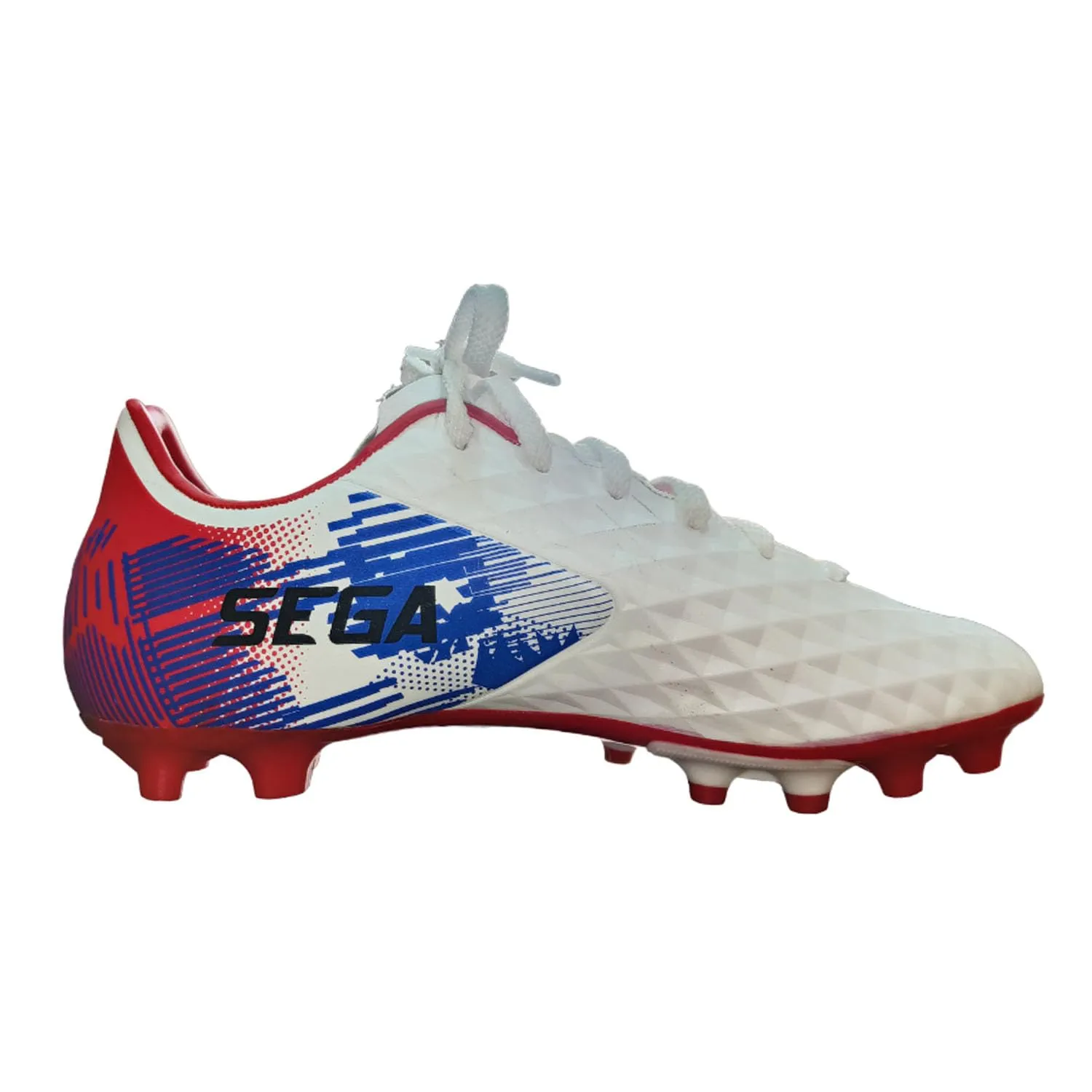 Side Lock Perfect Fit Sega Index Football Shoes (White)
