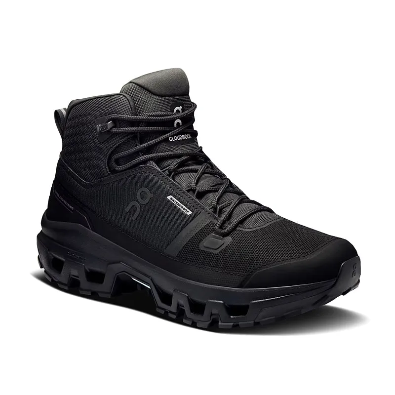 Men's Cloudrock Mid Waterproof Black/Black Agile Walking