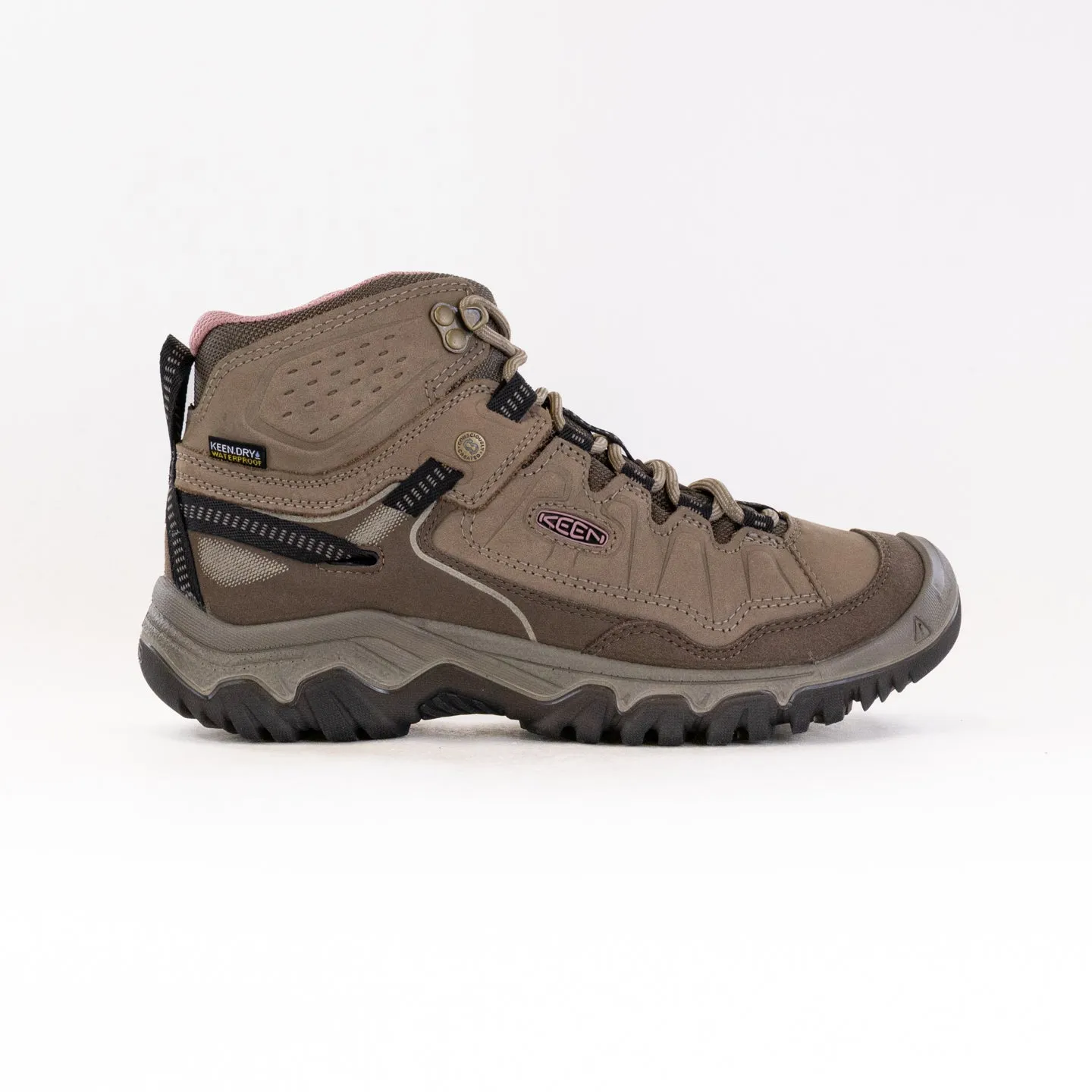 KEEN Targhee IV Waterproof Hiking Boot (Women's) - Brindle/Nostalgia Rose Trail Ready Peak Fit