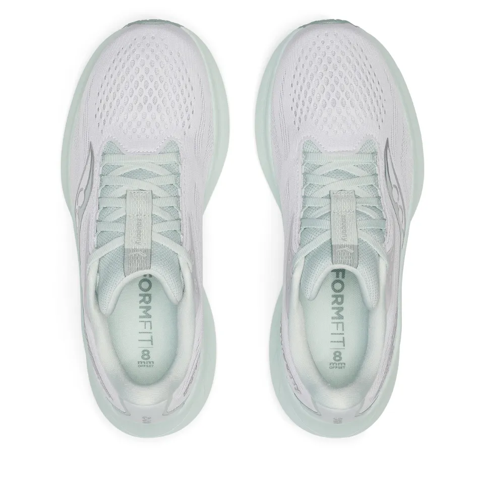 training - day running shoes Water - repellent Saucony Women's Ride 18 Running Shoes in Fog/Mist AW25