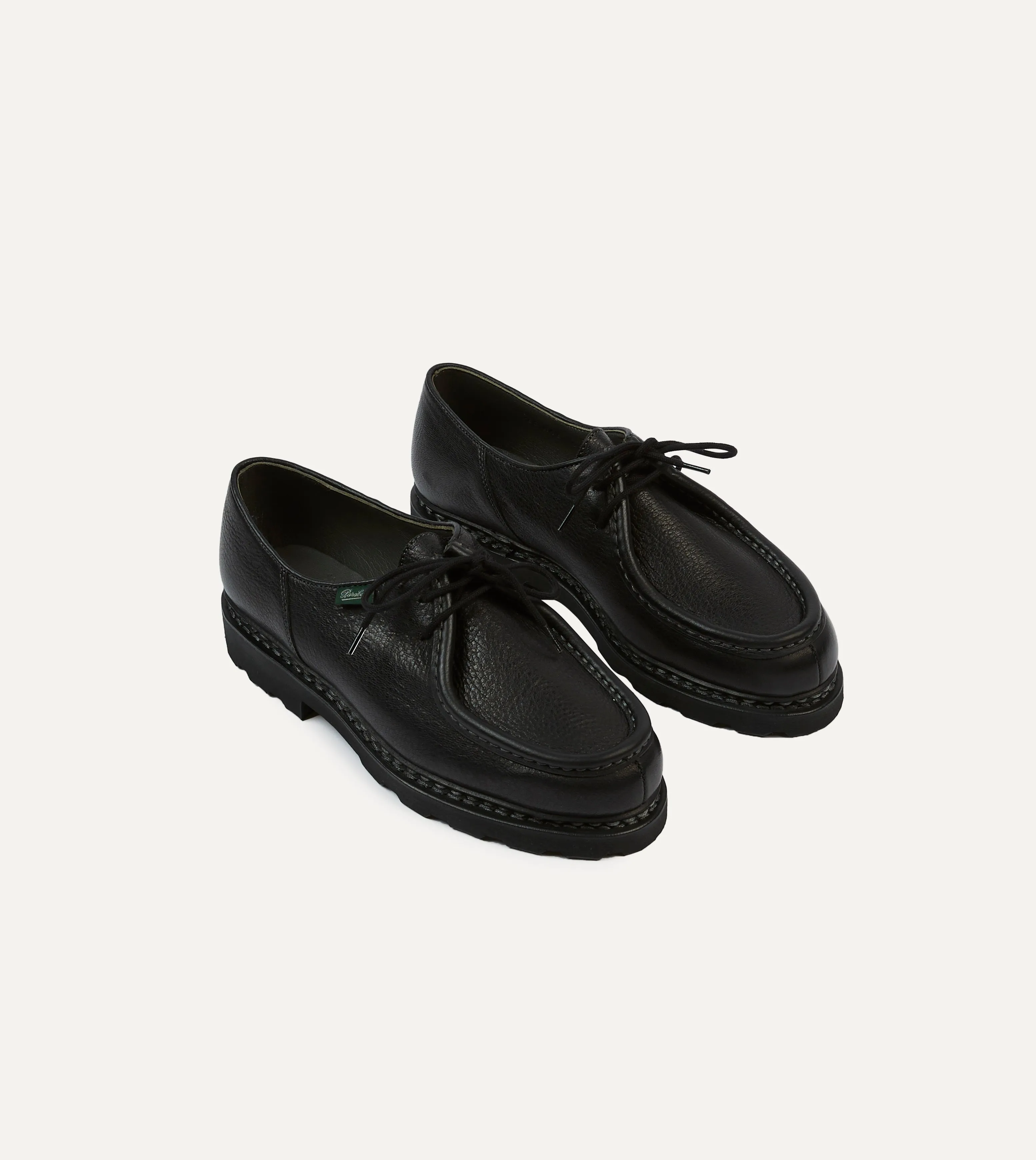 Paraboot Michael Noir Deer Leather Derby Shoe Soft Material