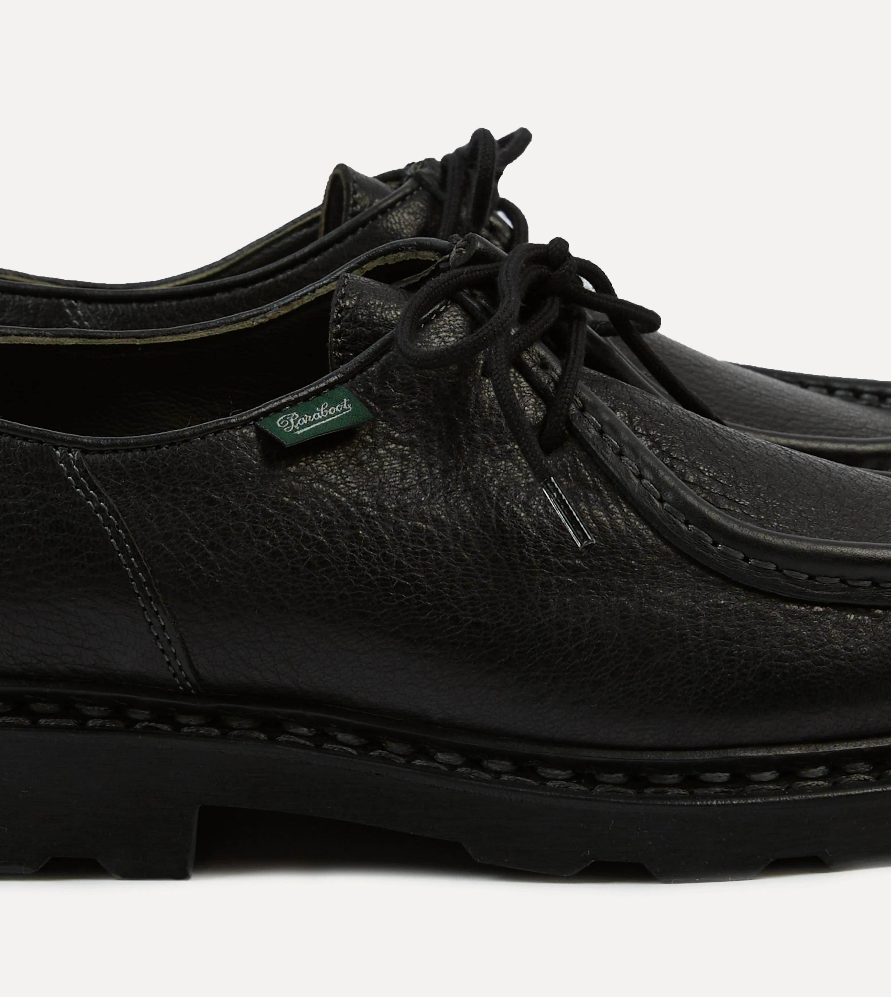 Hot Day Match Fit Paraboot Michael Noir Deer Leather Derby Shoe