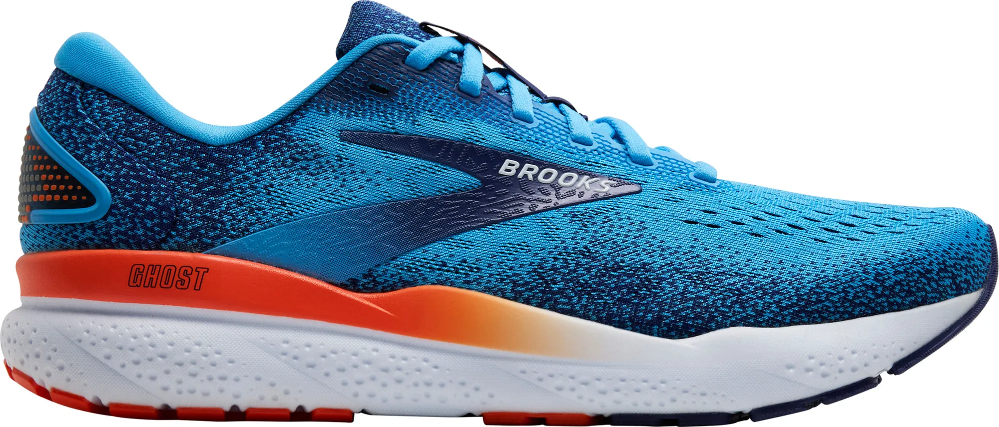 Denim Cool Brooks Ghost 16 Mens Running Shoes - Blue