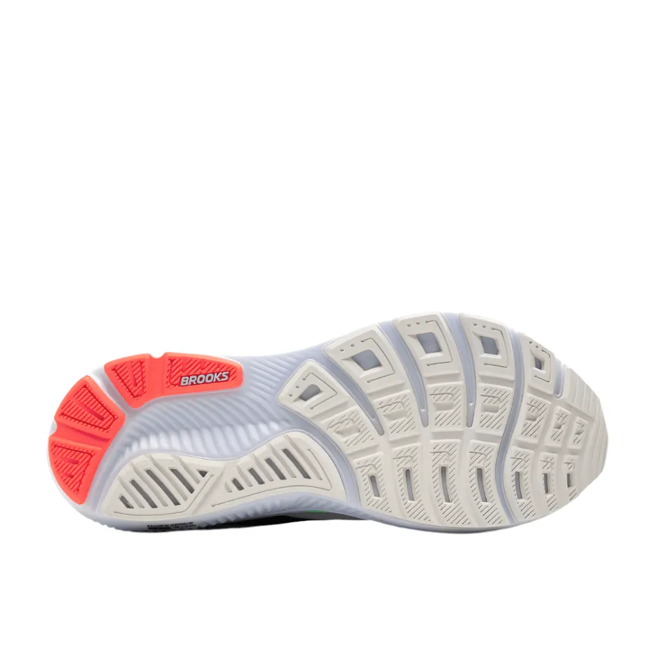 Replaceable insoles turf shoes Brooks Men's Ghost 17 Running Shoes in White/Pink Clay/Gecko AW25