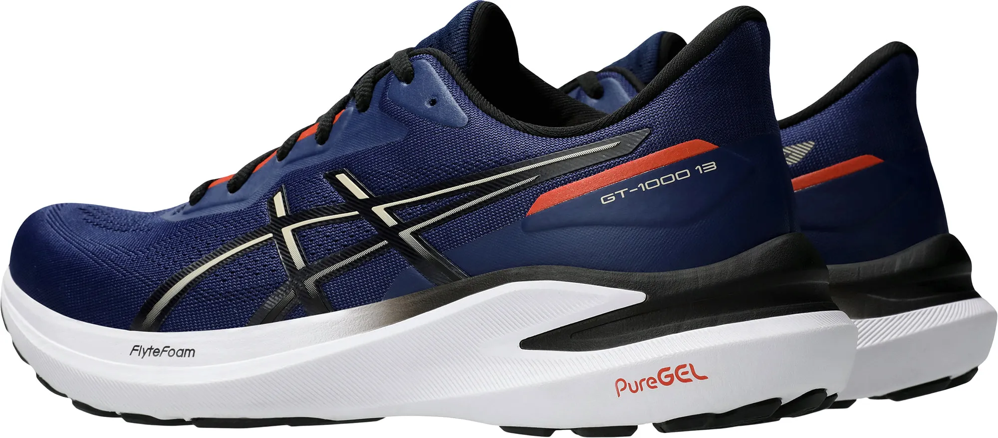 Valley Run Style Goal Asics GT 1000 13 Mens Running Shoes - Navy