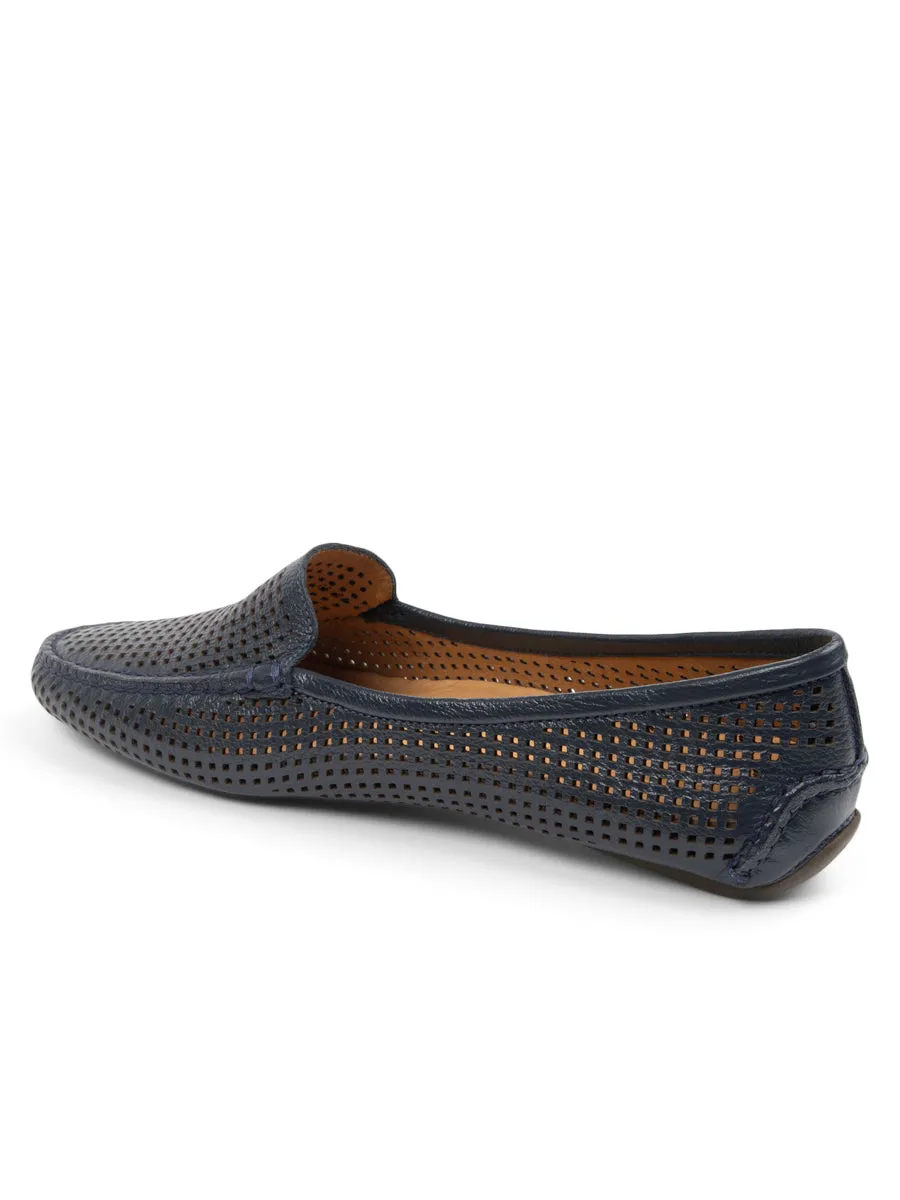 Barrie Perforated Driving Moccasin Moon Tone Star Shine