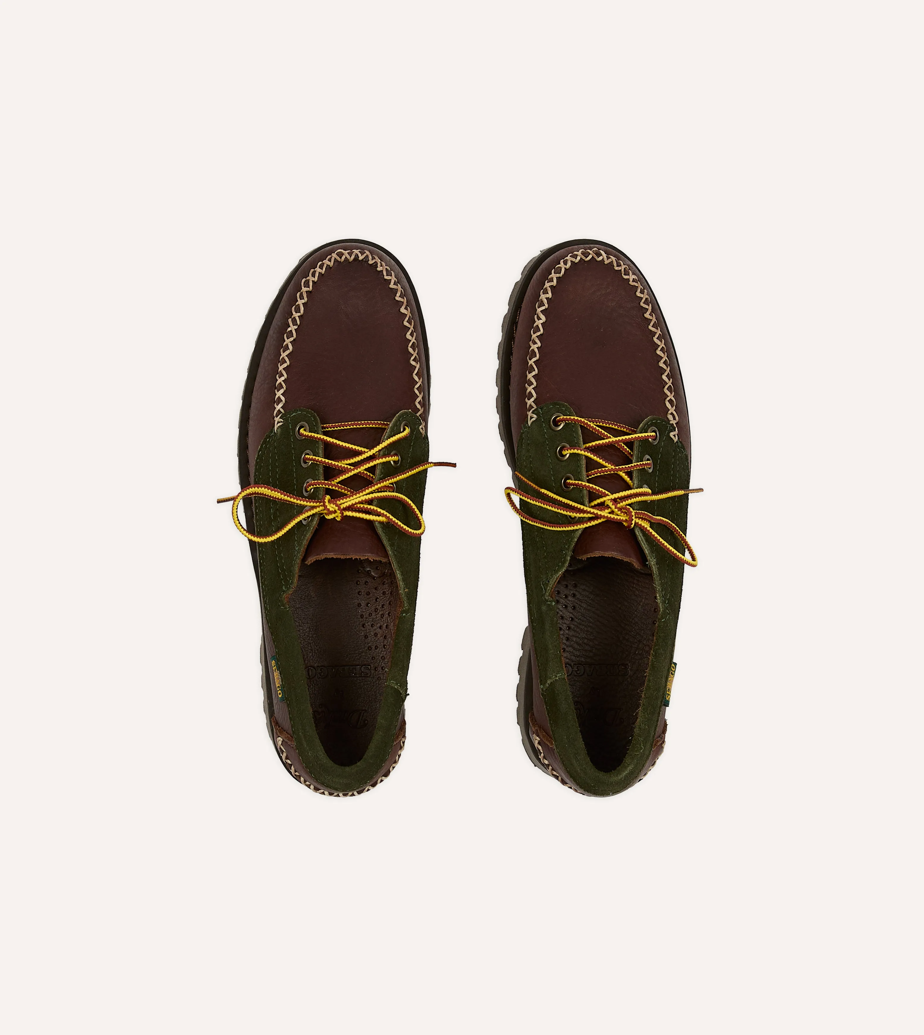 Quick Life Arch support Drake's by Sebago Campsides Askook Patchwork Suede Shoe