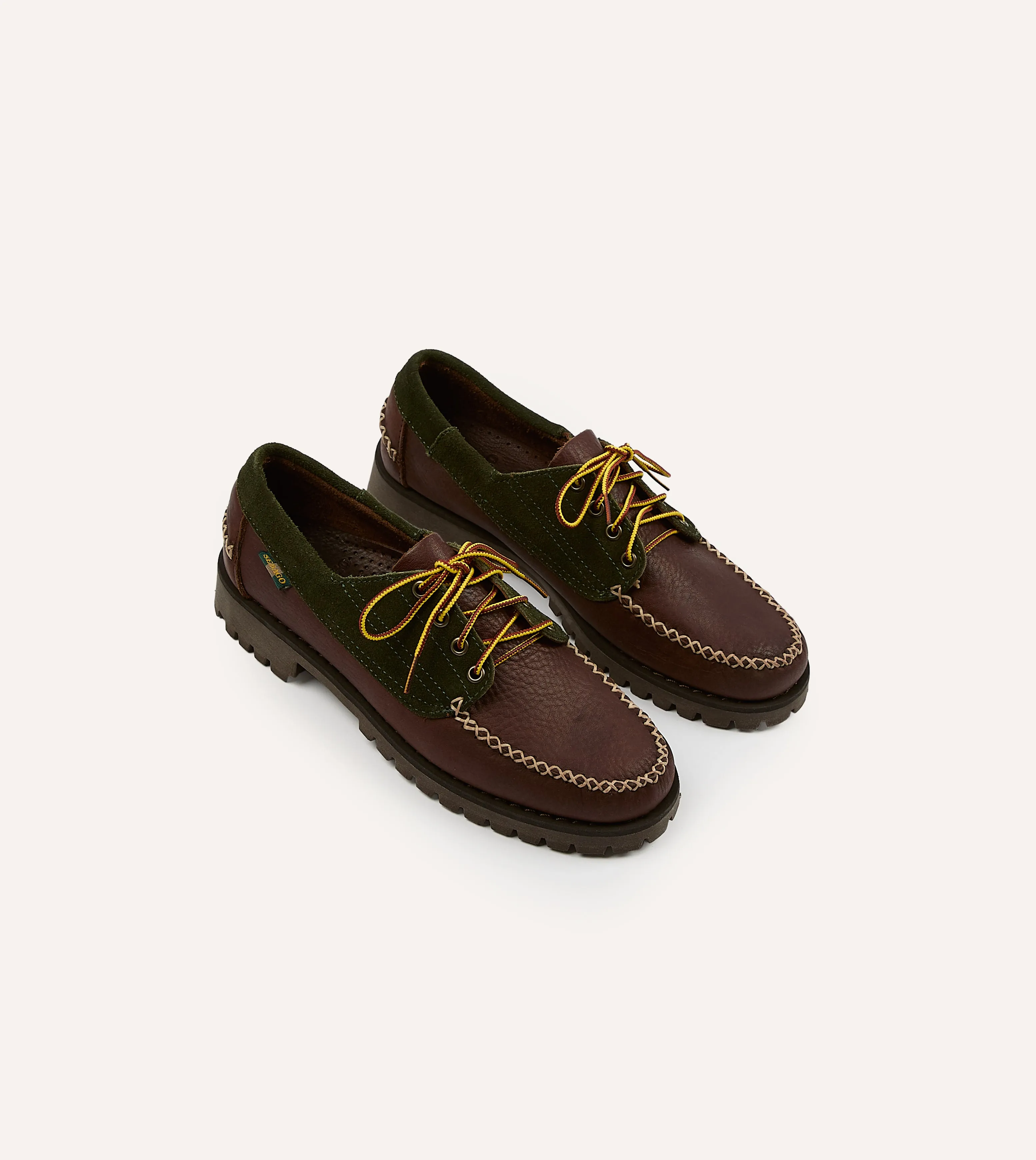 Drake's by Sebago Campsides Askook Patchwork Suede Shoe Flexible Fit Active People