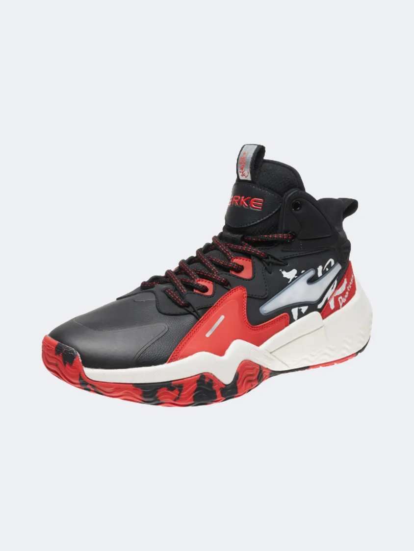 durable soles Erke  Men Basketball Espadrilles Black/Red