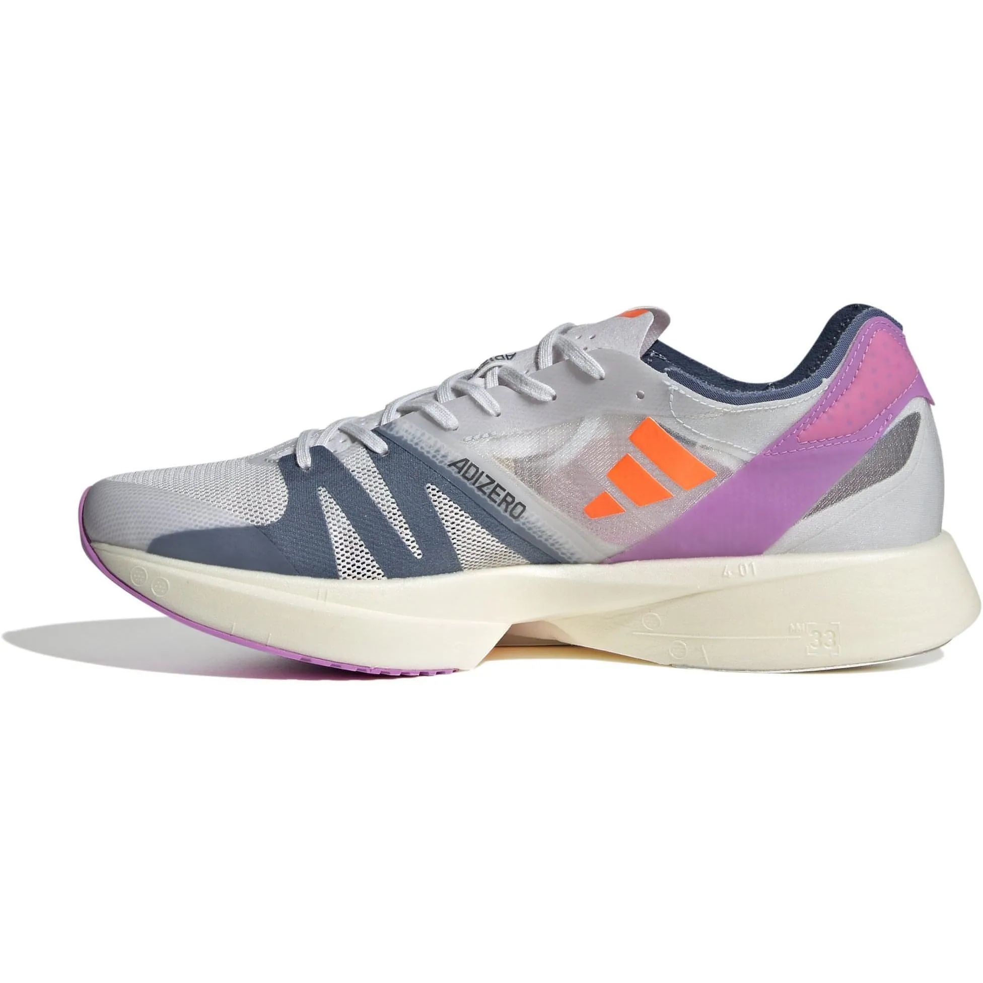 Summer Heat Bright Gold adidas Adizero Takumi Sen 8 Running Shoes - Grey