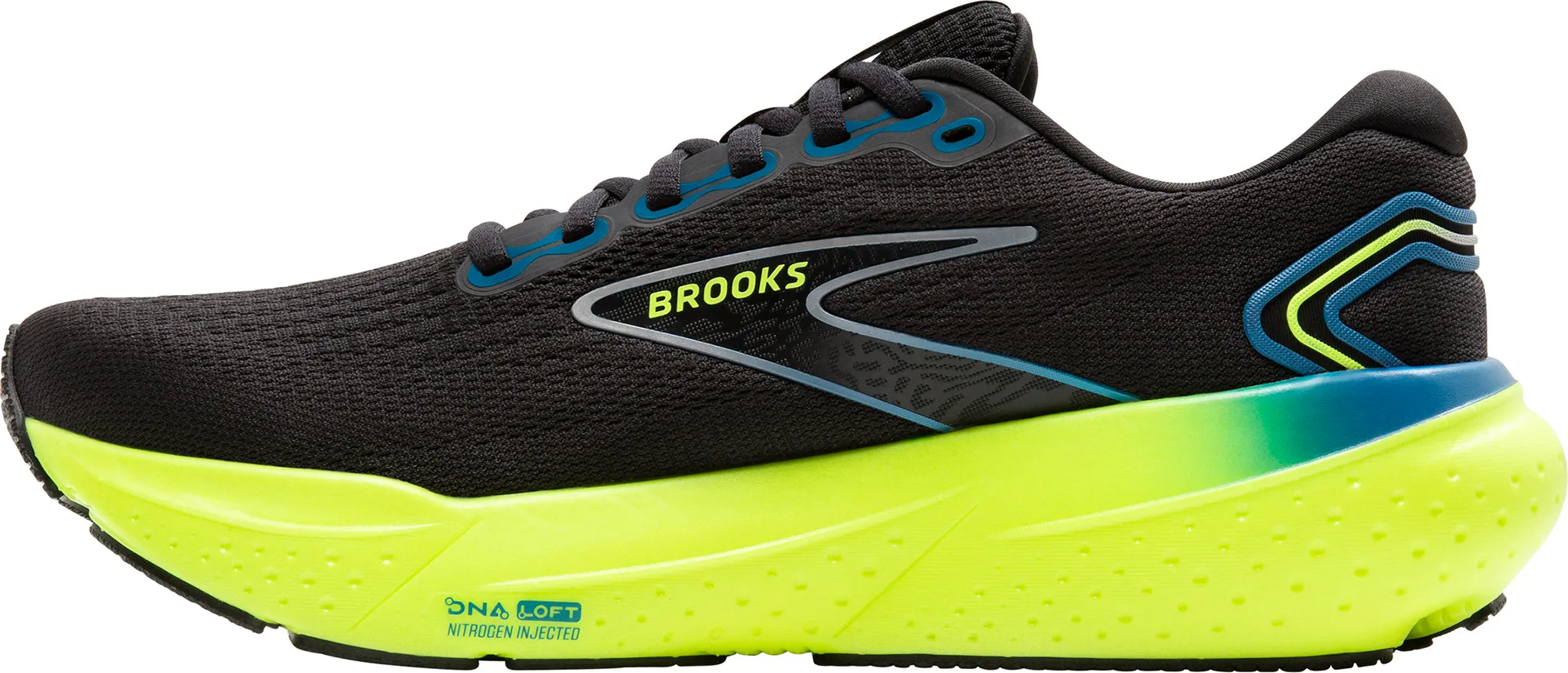 Comfort Heel Brooks Glycerin 21 Mens Running Shoes - Black