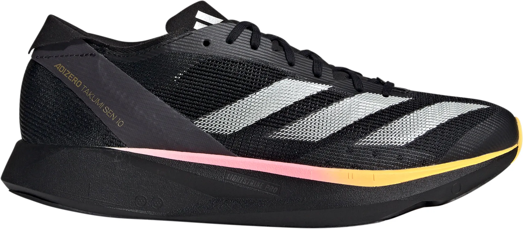 adidas Adizero Takumi Sen 10 Mens Running Shoes - Black Posture aid Kind Glow