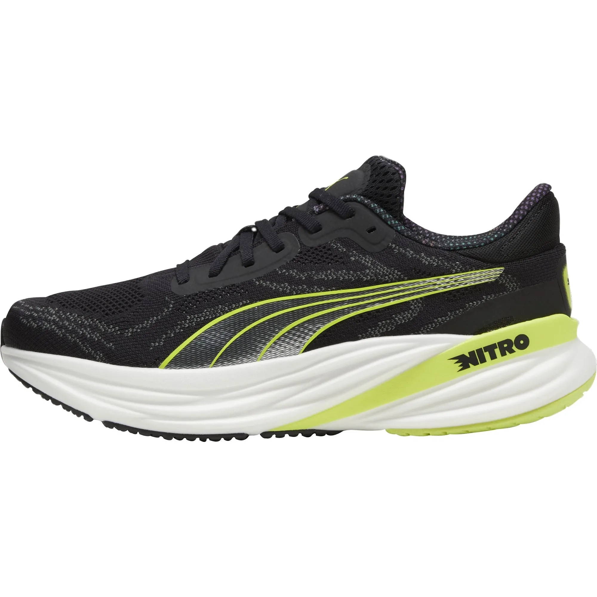 Slim Form Grip Hold Puma Magnify Nitro 2 Mens Running Shoes - Black