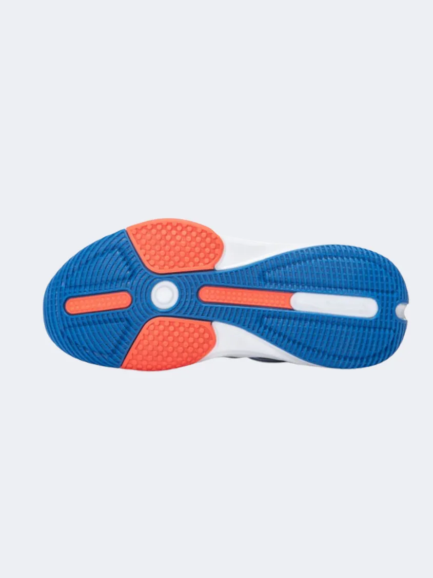 Erke Gs Boys Basketball Shoes White/Blue Traction Support Quick Lacing System