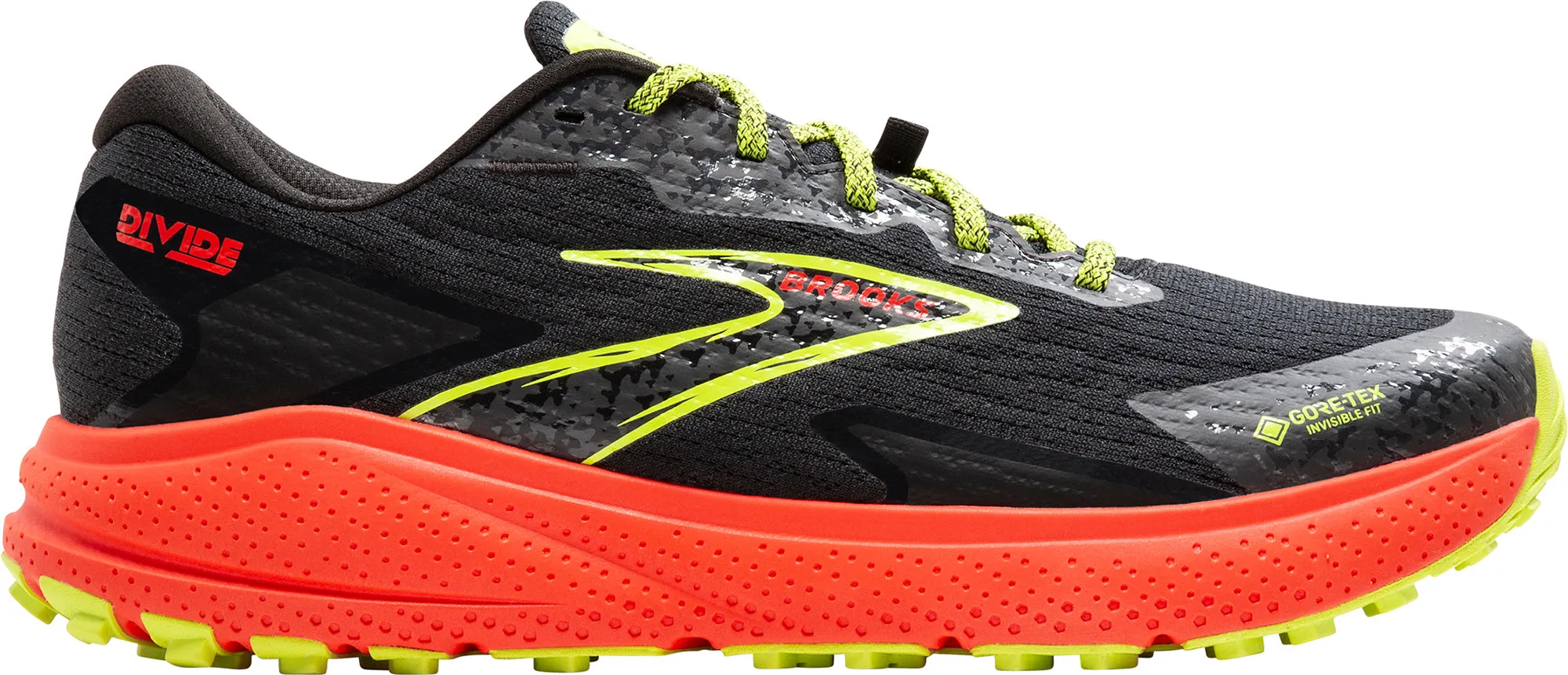 Brooks Divide 5 GORE-TEX Mens Trail Running Shoes - Black City Bright
