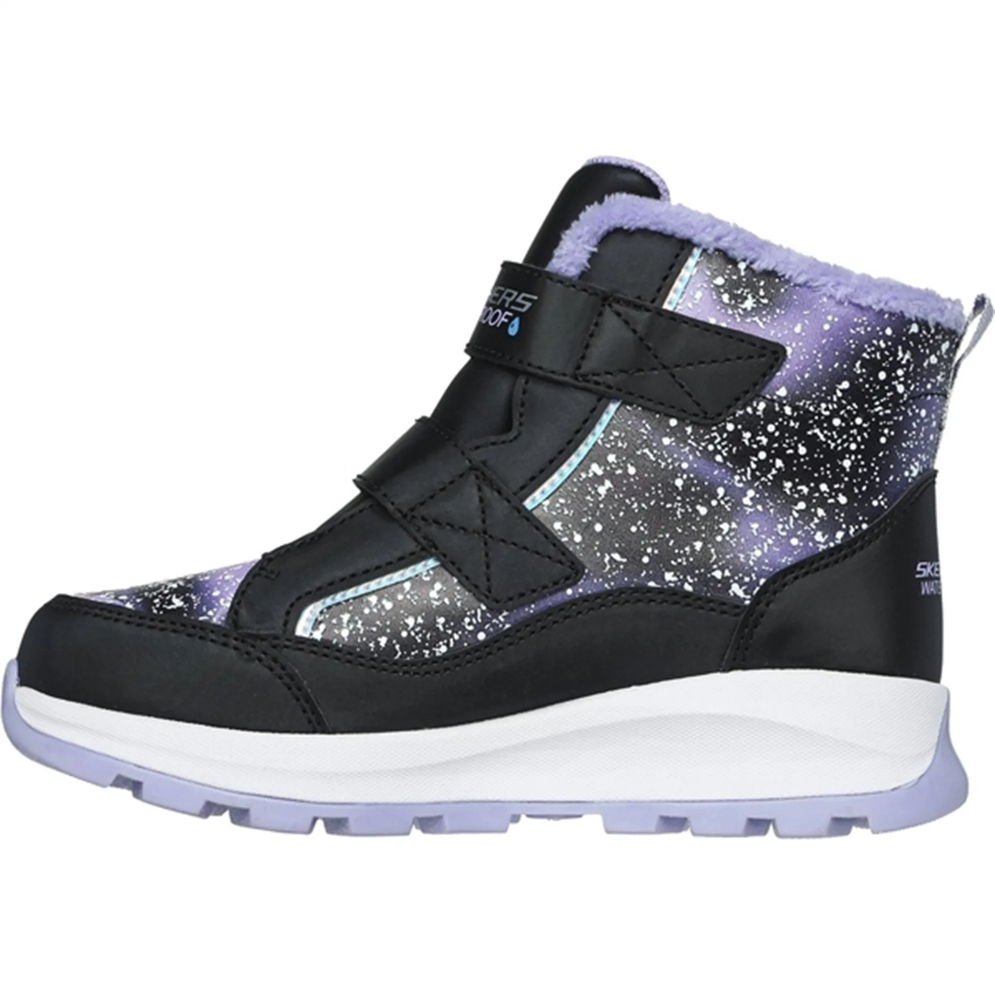 Skechers Girls Storm Blazer Waterproof Boots Black Lavender Frost Protection Gear Snow Adventure Boots