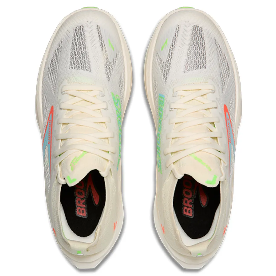 beginner runner shoes Volleyball Brooks Women's Hyperion Max 3 Running Shoes in Coconut/Green Gecko/Pink Clay AW25