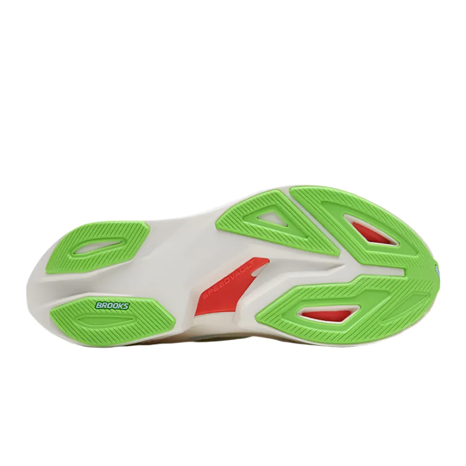 Brooks Women's Hyperion Max 3 Running Shoes in Coconut/Green Gecko/Pink Clay AW25 Comfortable Arch