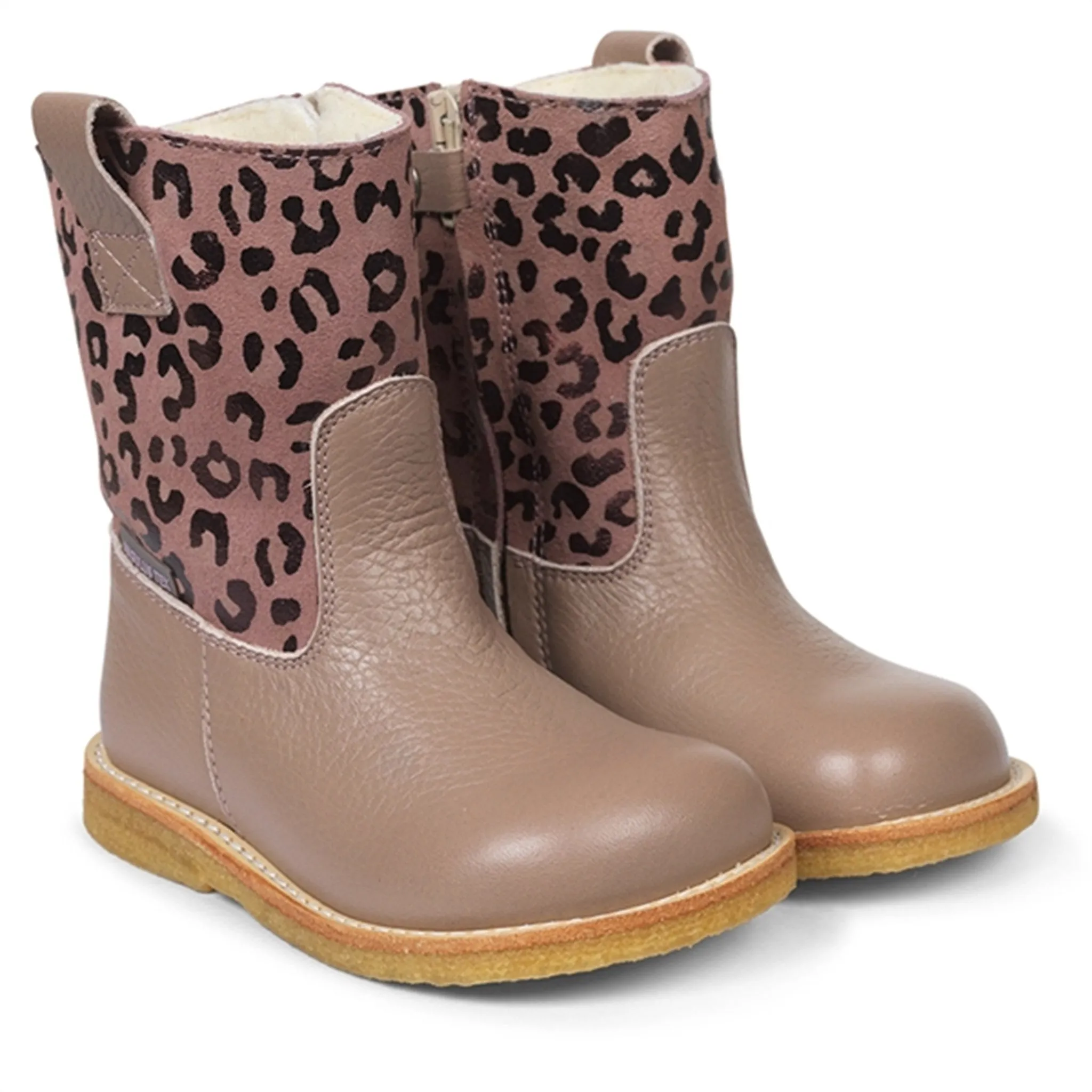 Angulus Tex-Boots w Zipper Rose/Rose Leo Snow Adventure Rugged