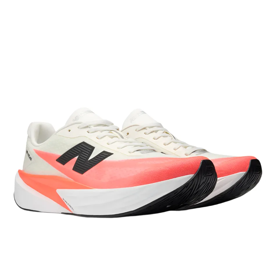 New Balance Men's Fuelcell Rebel v5 Running Shoes in Urgent Red/White/Sea Salt AW25 running for a way to stay motivated breathable - membrane