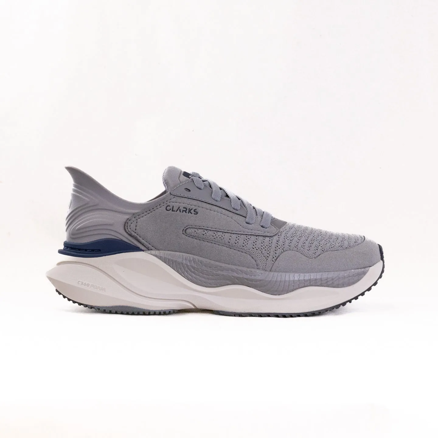 Clarks Pace (Men's) - Grey Comfortable Design Easy to Carry