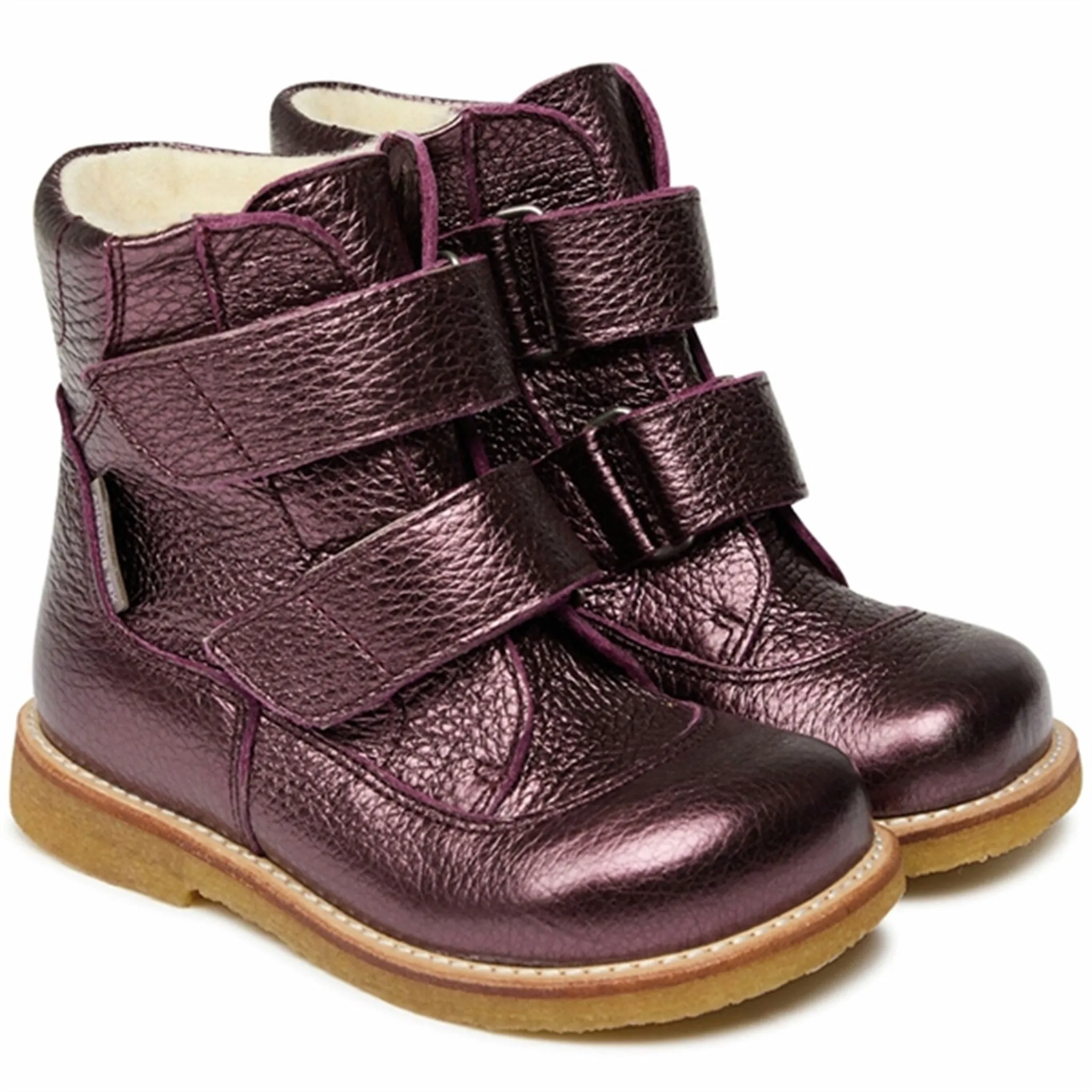 Angulus Tex Boots w Velcro Plum Shine Snow Winter Explorer Gear