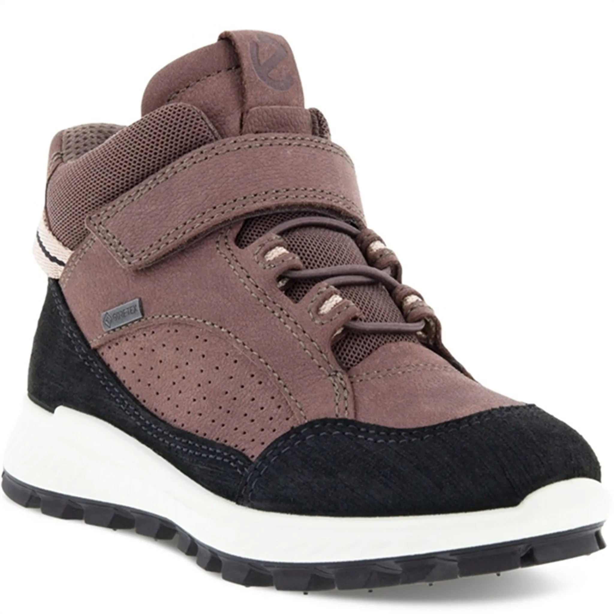 Ecco Exostrike Velcro Ankle Boot Black/Dusty Purple Snow Tread Snow Adventure Hiking