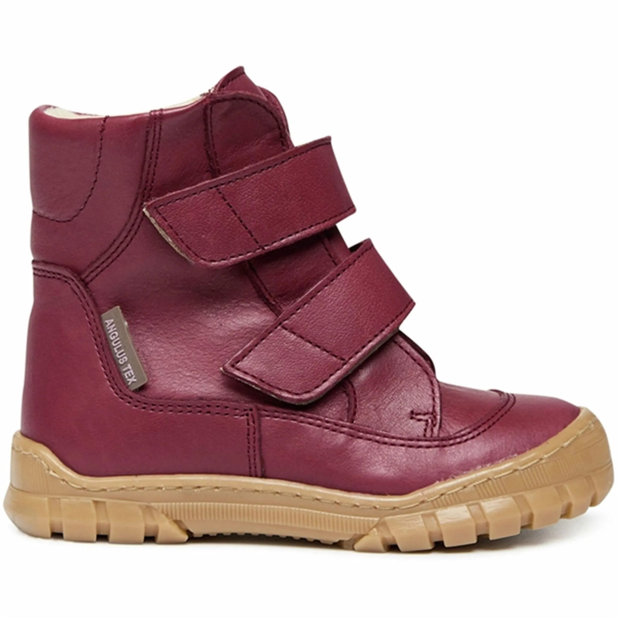 Angulus Tex Boots w Velcro Plum All weather