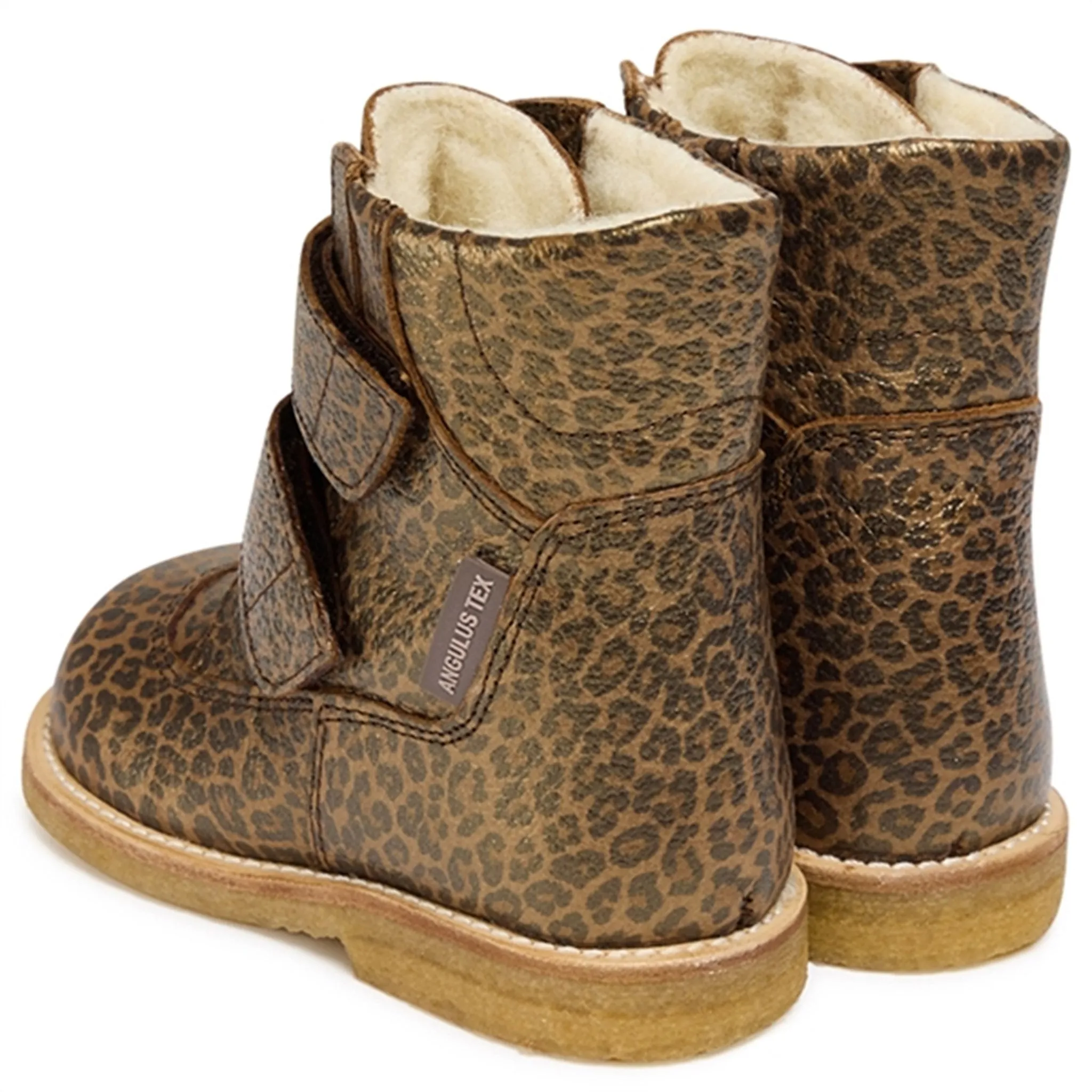 Angulus Tex Boots w Velcro Brown Leo Snow Outdoor Snow Boots Cozy Comfort