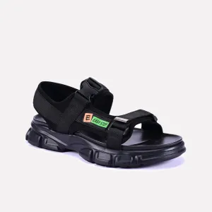 Leonard Black Sport Sandals 0140972 Practical