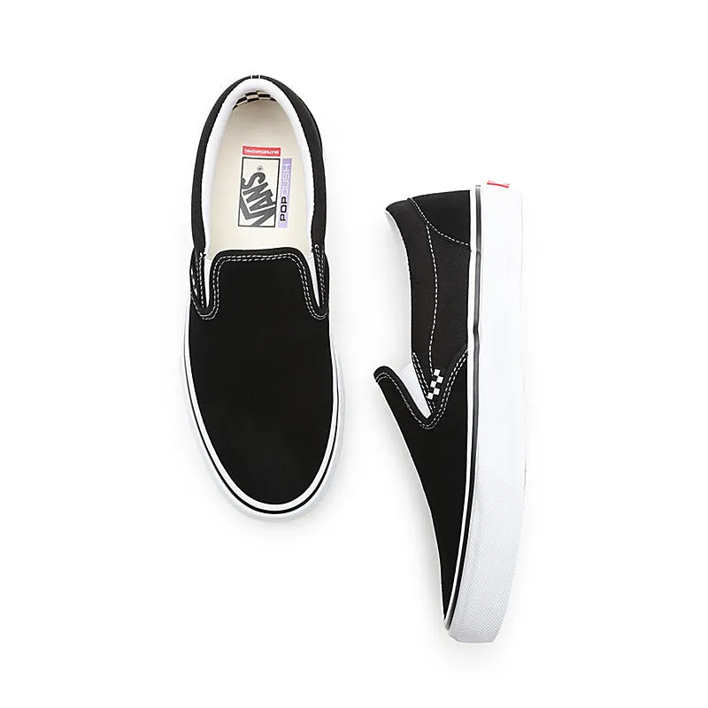Vans Skate Slip-On Pro Skateboarding Shoes - Black/White Easy Step Fit