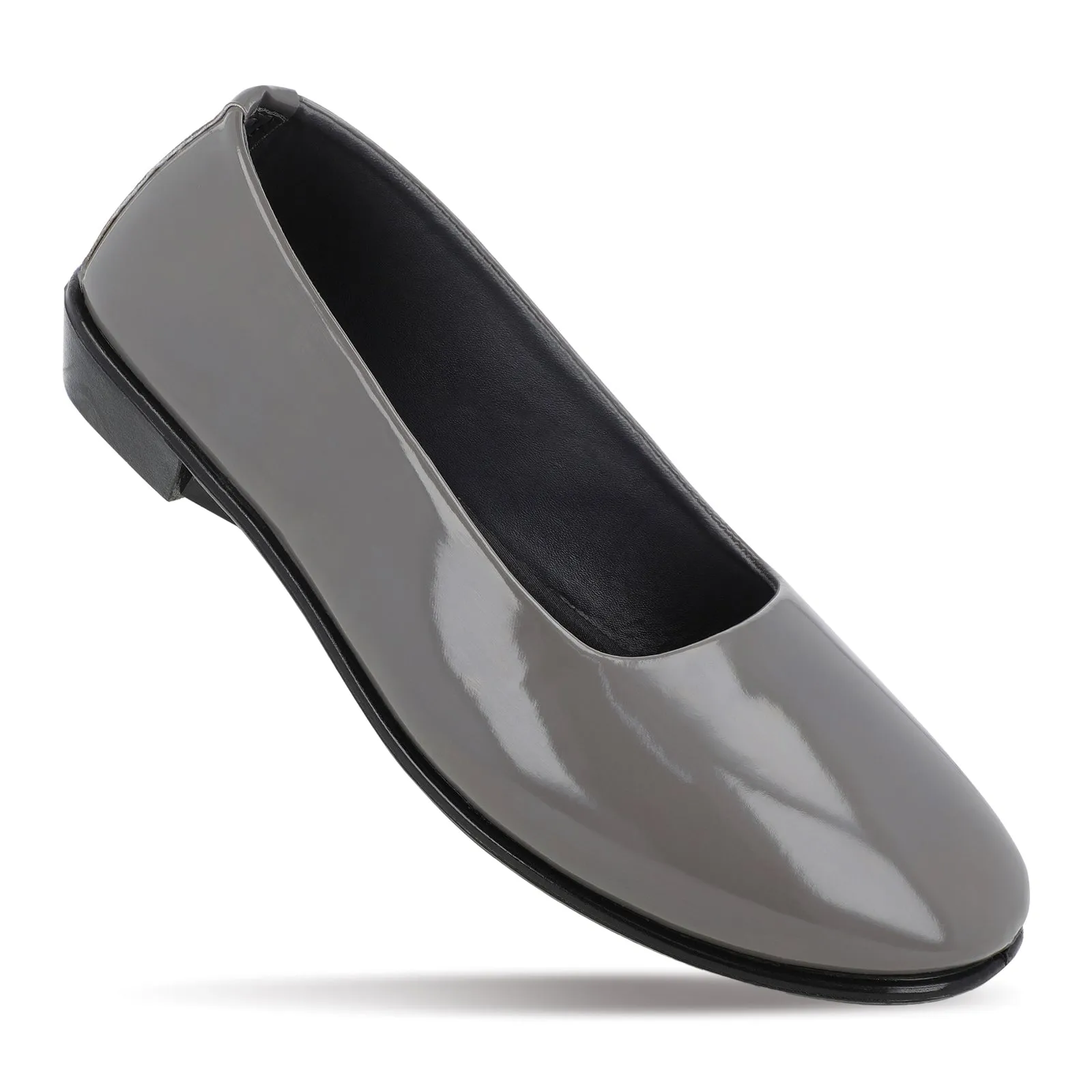 Walkaroo Womens Textured Belly Shoes - WC4985 Grey Comfy Travel Travel Ready Fit