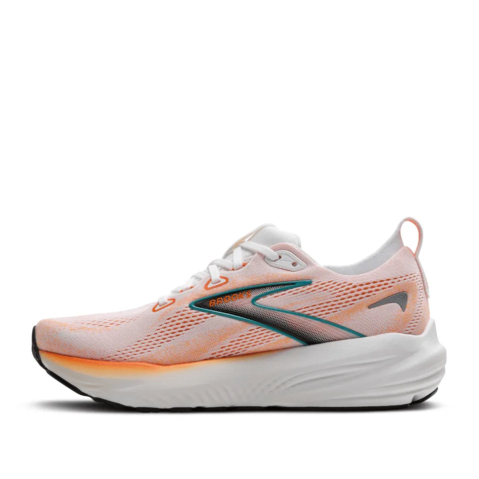 Anti Wrinkle Brooks Men's Glycerin 22 Running Shoes in White/Orange/Green Blue Slate SS25