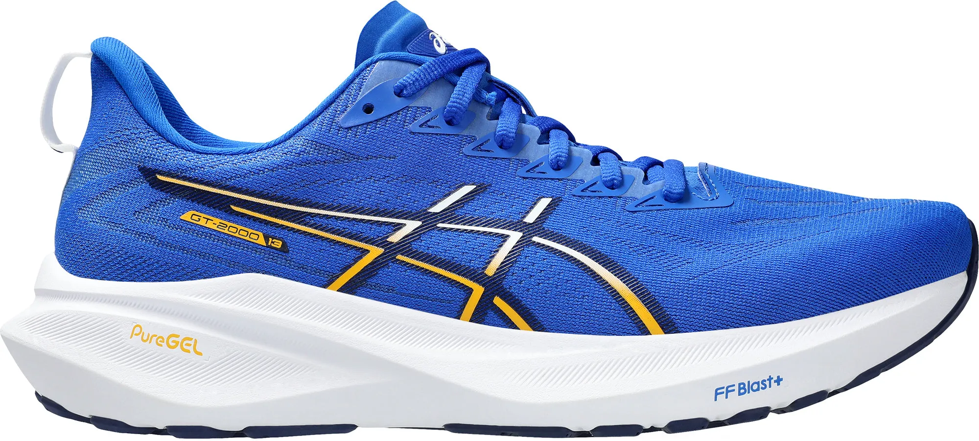 Fire Red Media Pop Asics GT 2000 13 Mens Running Shoes - Blue