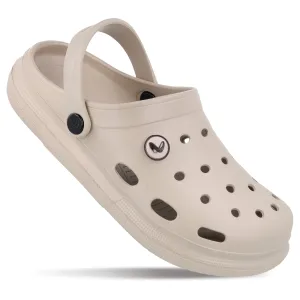 Men's Clogs  - WC4843 Greige Modern Design Comfort Walk Shoes