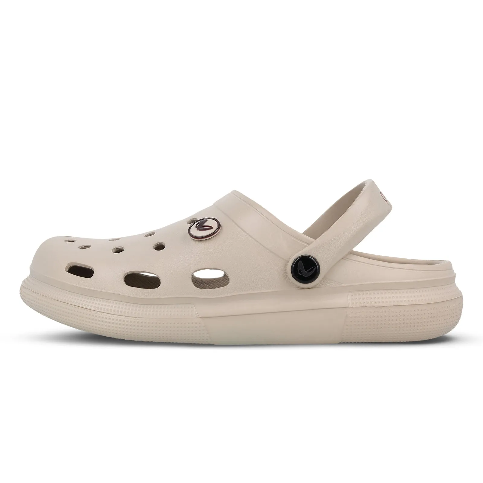 Comfortable For All-Day Wear Trendy Men's Clogs  - WC4843 Greige