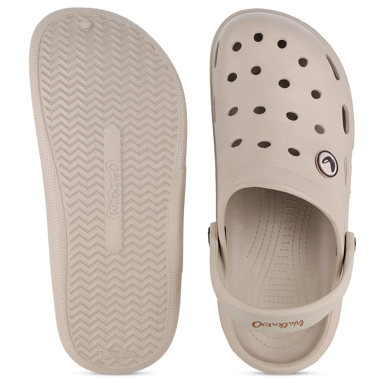 Water Friendly Soft Cushioning Men's Clogs  - WC4843 Greige