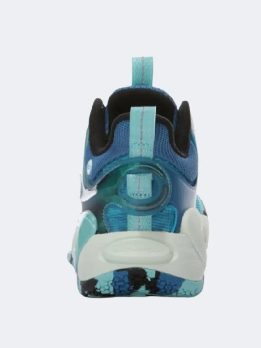 Erke Gs Boys Basketball Shoes Cyan/Green/Orange Low Profile Cushion System